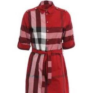 Burberry Red Kelsy Parade Check Uk 8